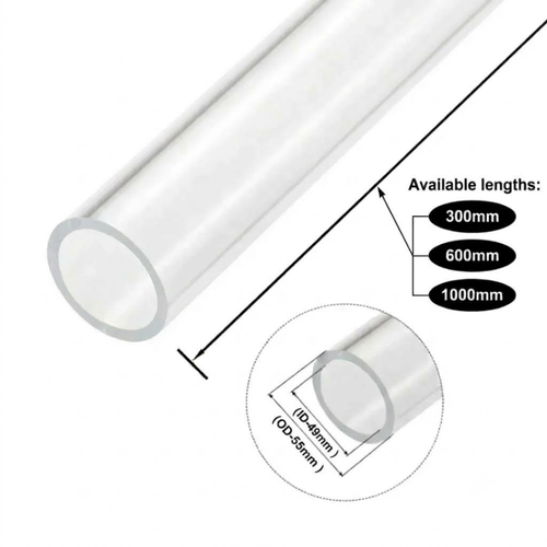 Acrylic Tube Ø55-(OD55-ID49MM) | Extruded PMMA |UV resistant acrylic |Optical Clarity