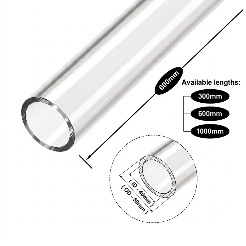 Clear Acrylic Tubes for Industrial, Display & Fabrication Applications