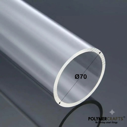 Acrylic Tube Ø70-(3MM-THK) | CAST PMMA |Machinability- Durability |Industrial & Scientific