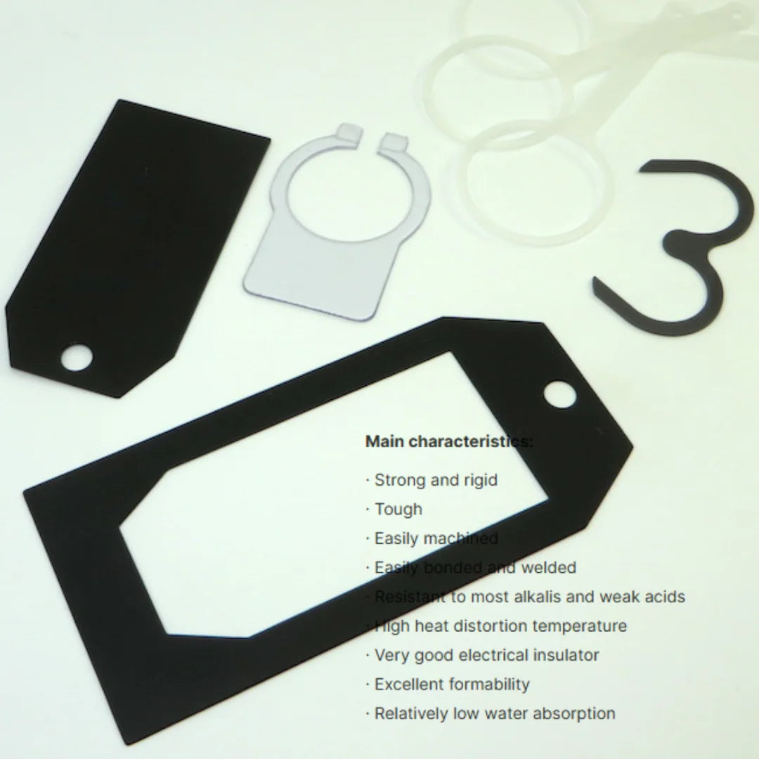ABS Plastic Sheet | Cut to Size | Textured Front & Grey Glossy Back | 3mm ABS Grey