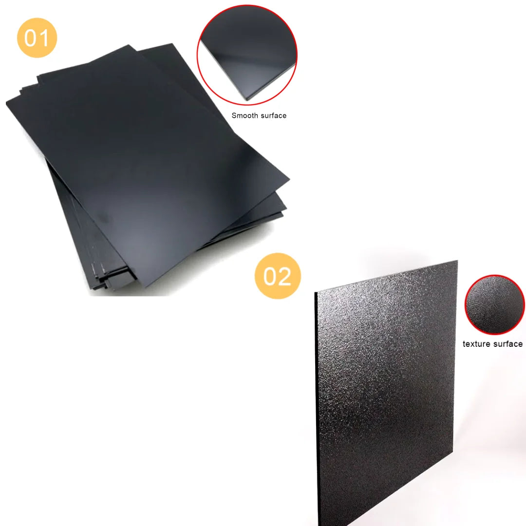 ABS Forming Plastic Sheet | Cut To Size | Textured Black Matt | 1 MM
