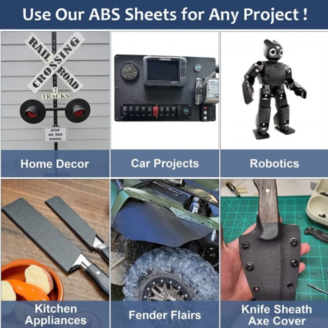 ABS Forming Plastic Sheet | Cut To Size | Textured Black Matt | 1 MM