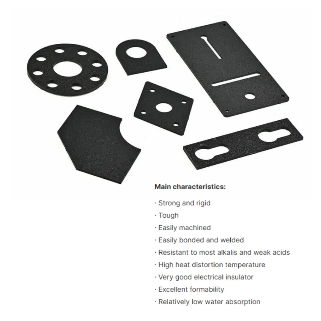 ABS Forming Plastic Sheet | Cut To Size | Textured Black Matt | 1 MM