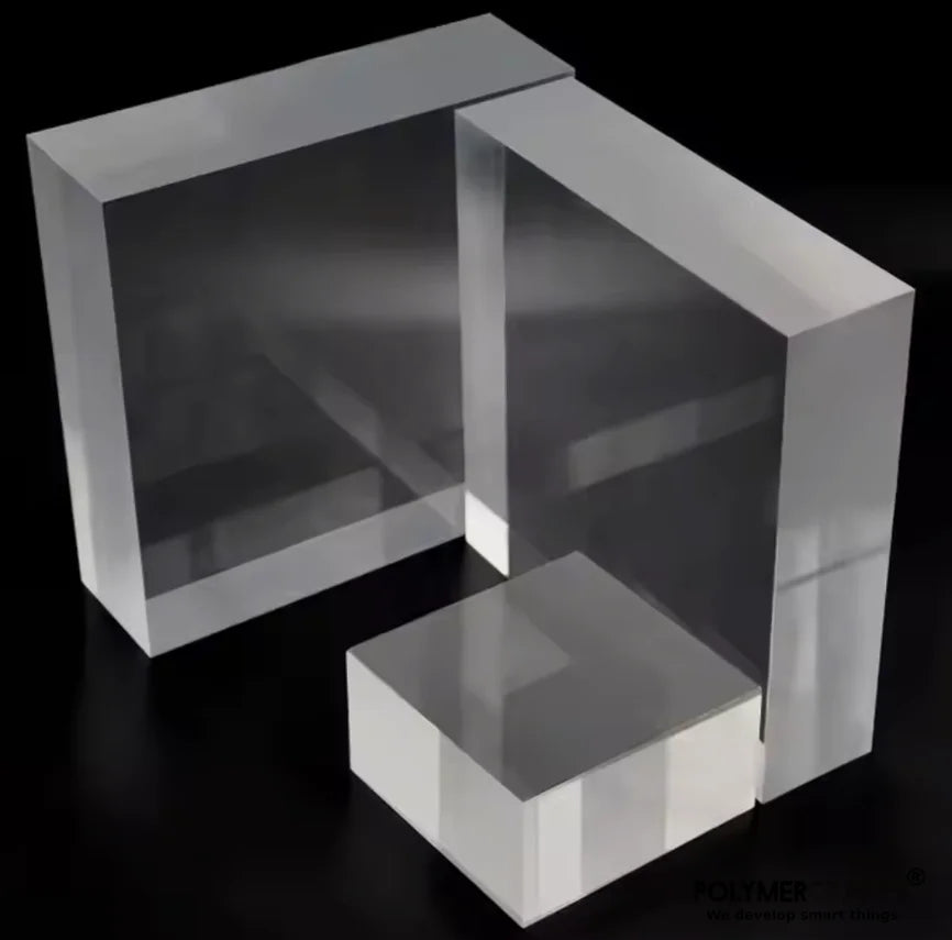 Clear Acrylic Blocks for Machining, Displays & Fabrication