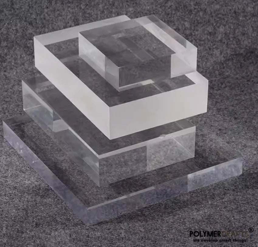 Acrylic Sheet Block- 50MM| Custom Cut Size | Clear Acrylic for CNC Machining | Display & DIY Crafts