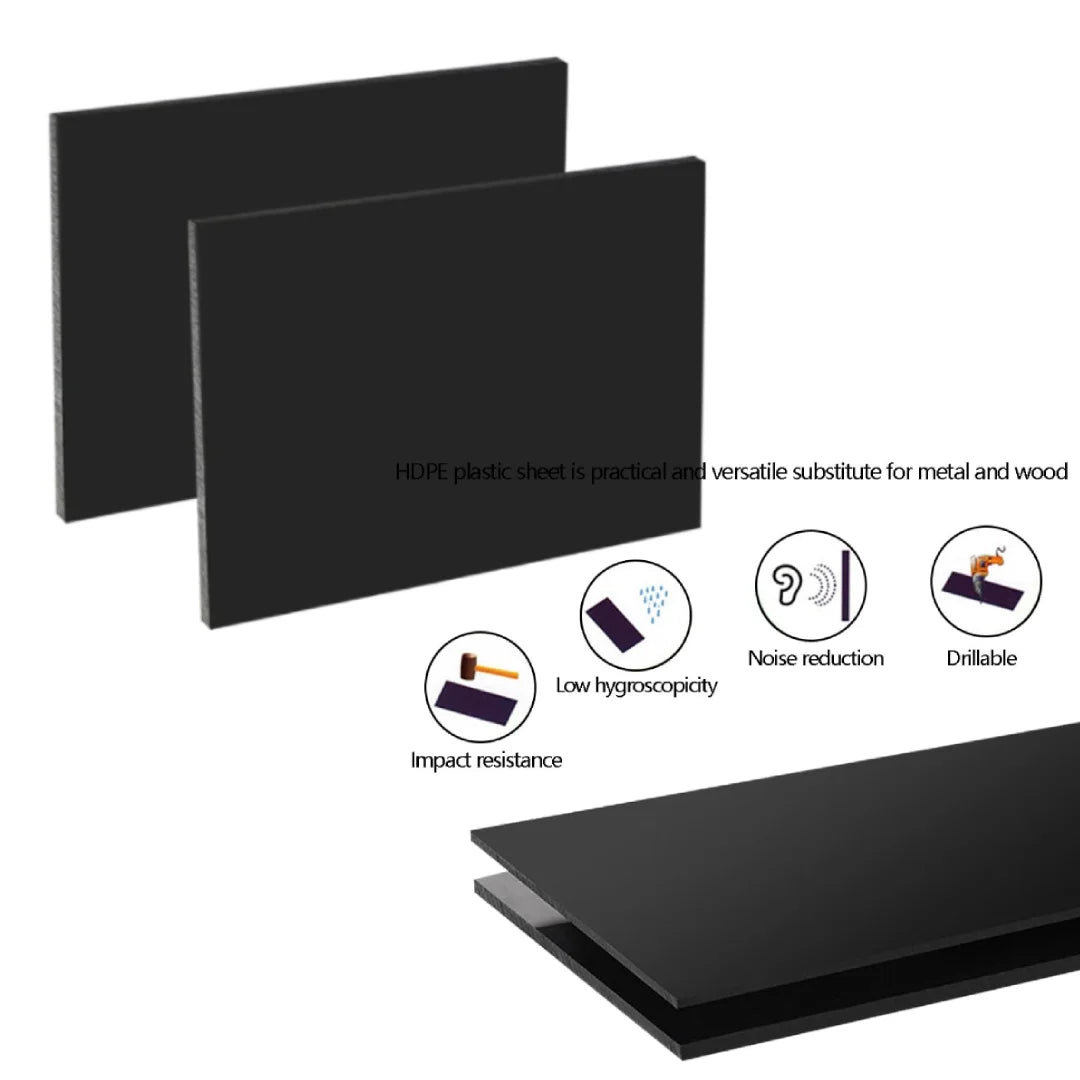 ABS Plastic Sheet | Thermoplastic Sheet | Cut To Size | 5mm Black Matt