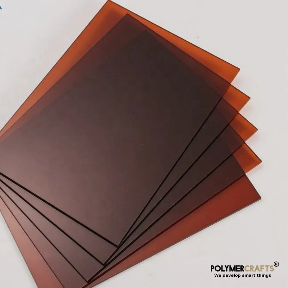 3MM-Acrylic Dark Tinted Bronze | Glare & UV Reduction| Architectural Glazing & Windows -12X18"