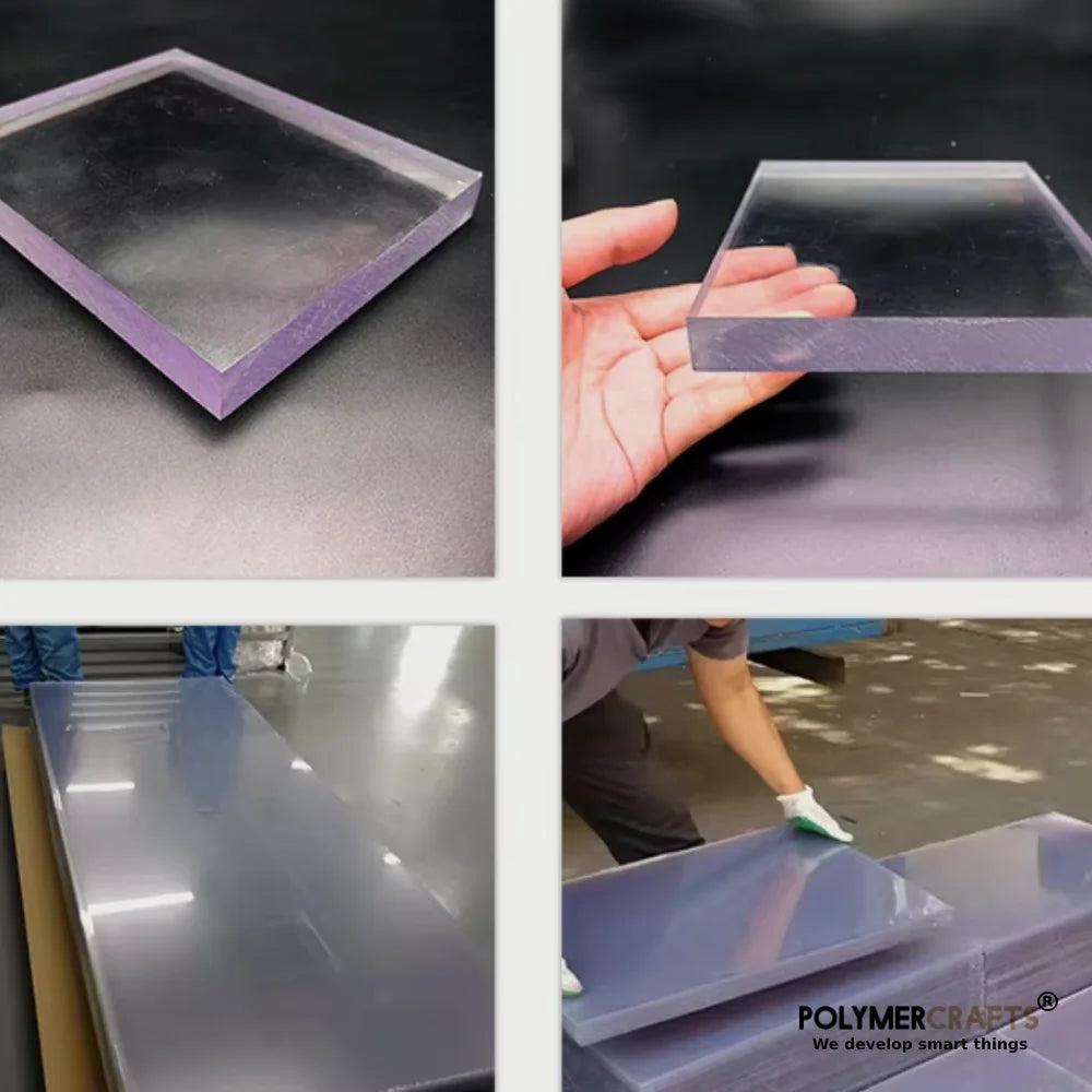 Polycarbonate Block -20MM ǀ Custom Size ǀ Clear PC CNC Machining & Milling ǀ 12X12"