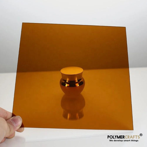3MM-Acrylic Dark Tinted Bronze | Glare & UV Reduction| Architectural Glazing & Windows -12X18"