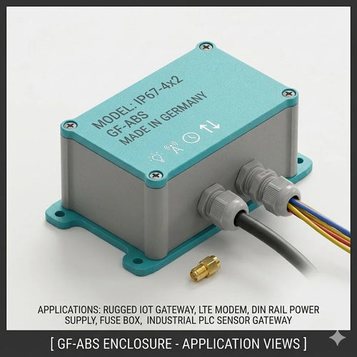 Industrial IP67-rated GF-ABS Custom Enclosure – Rugged Dual-Tone Project Box for IoT Gateways and Power Distribution