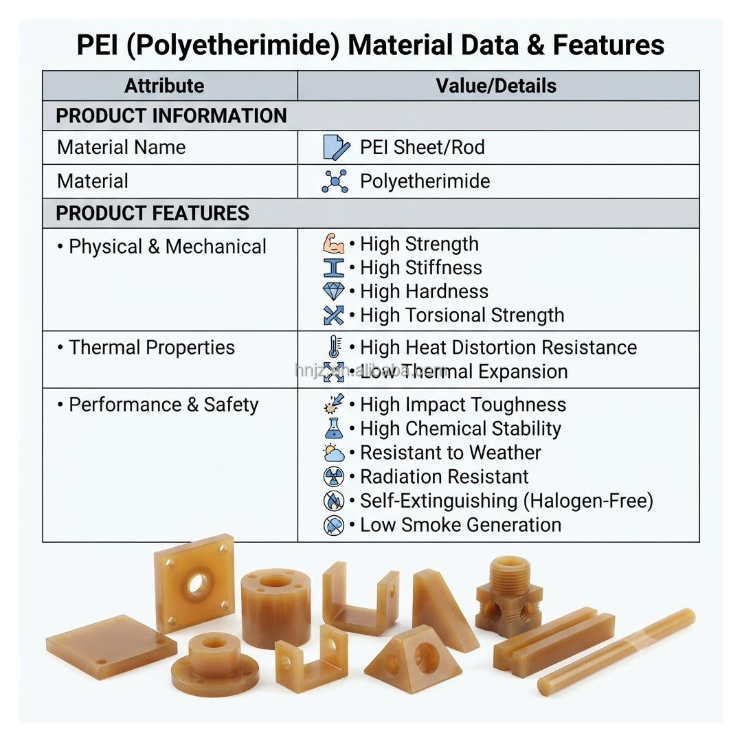 Precision PEI Ultem Round Bars | High-Temp CNC Grade | Custom - Ø - 25MM