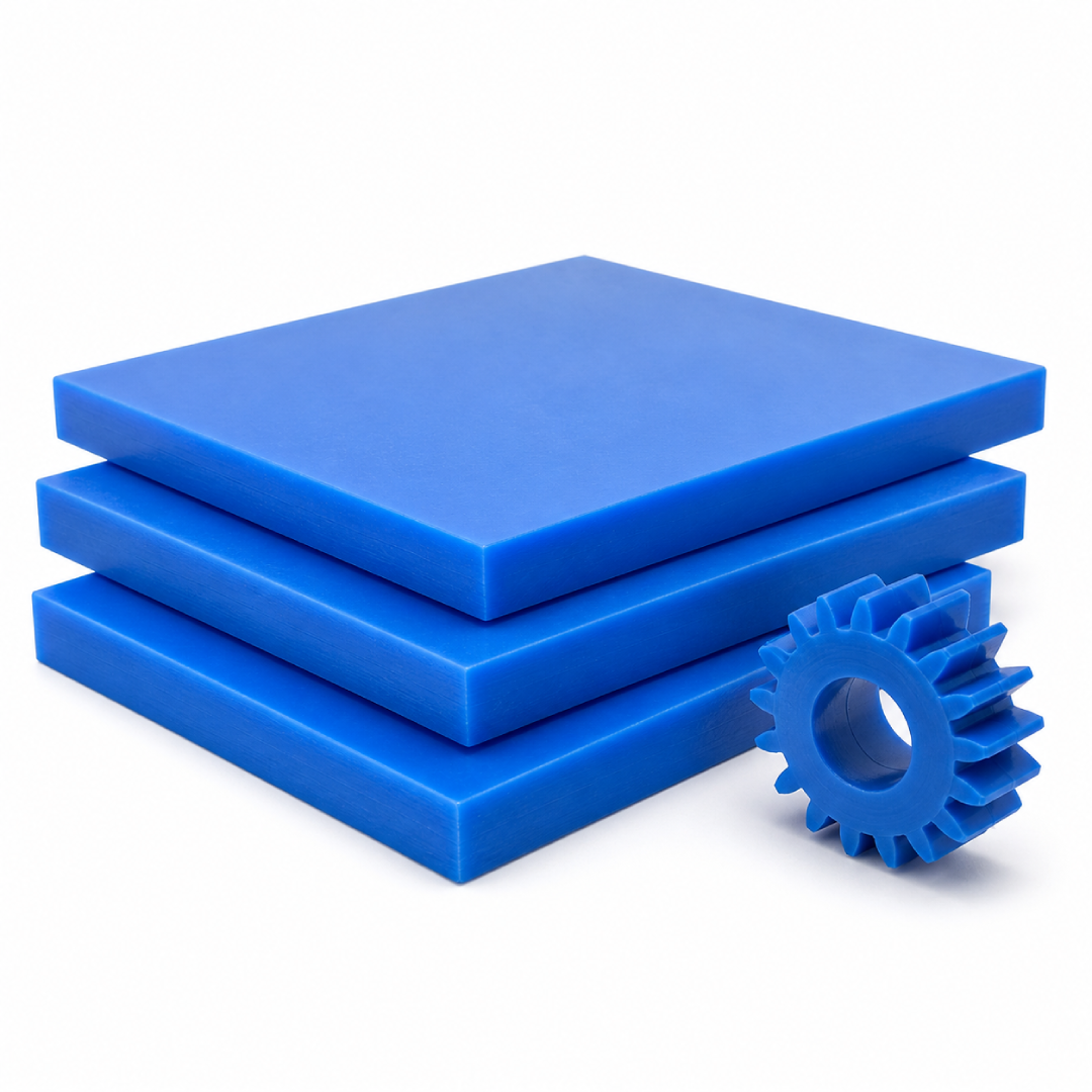 Extruded Nylon  | Custom Cut Size| CNC Machining & Milling | 10MM-BLUE
