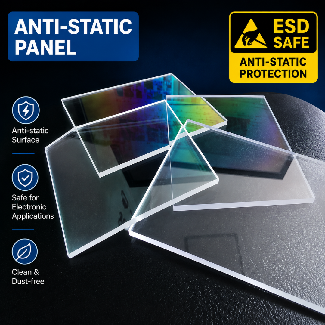 PMMA ESD Acrylic Sheet | Anti Static Acrylic Sheet | 3MM | Cut to Size | 12X18"