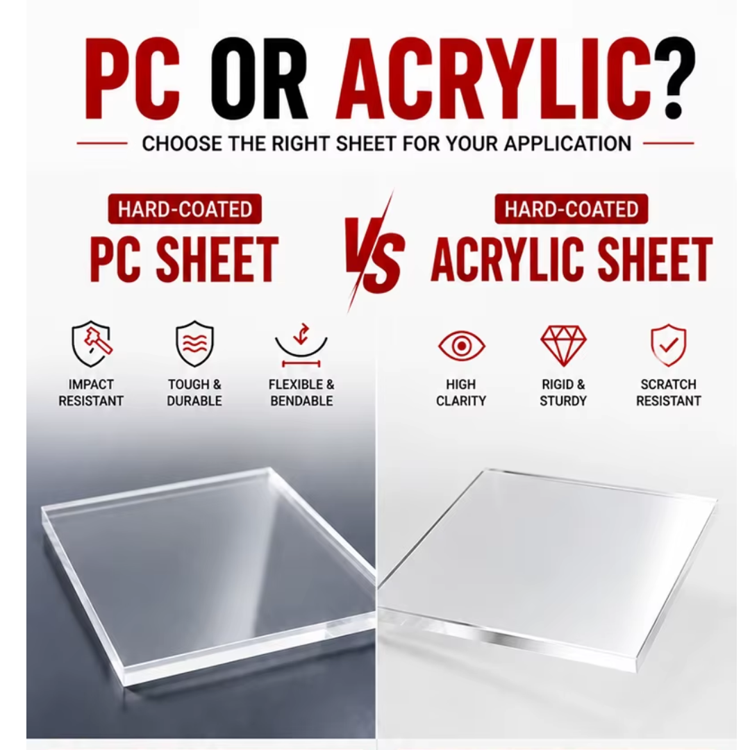 PMMA-Abrasion Resistant-1MM  |Anti Scratch Acrylic Sheet | Cut to Size | Transparent Acrylic Sheet|  12X12"