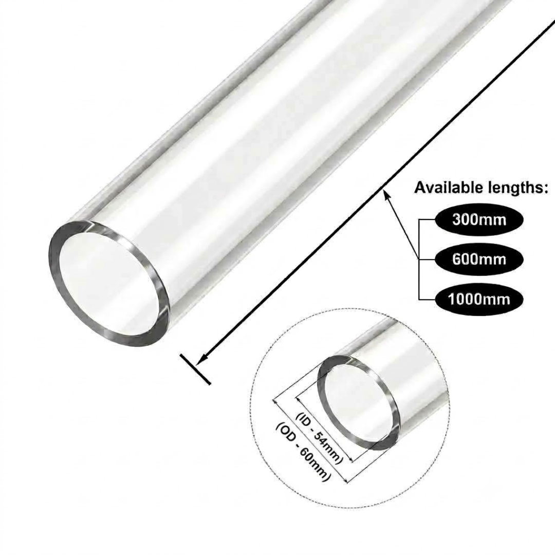 Acrylic Tube Ø60-(OD60-ID54MM) | Extruded PMMA |UV resistant acrylic |Optical Clarity