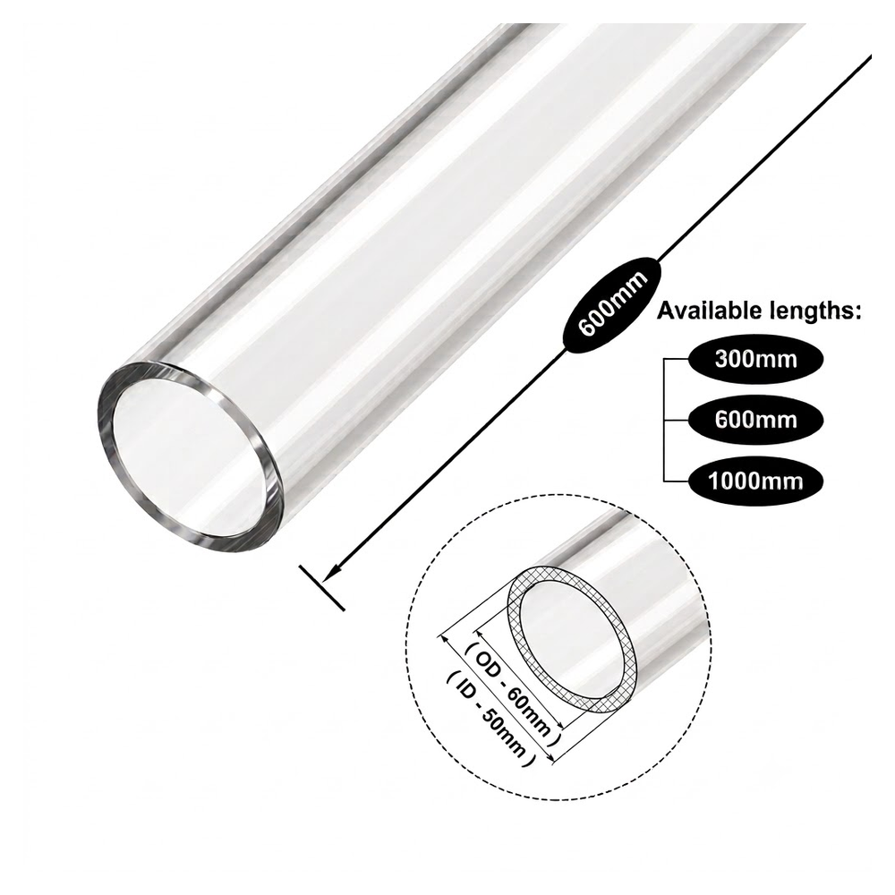 Clear Acrylic Tubes for Industrial, Display & Fabrication Applications