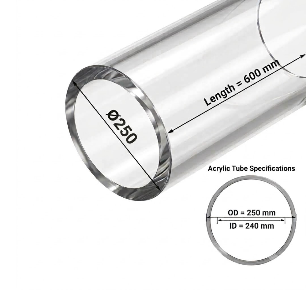 Clear Acrylic Tubes for Industrial, Display & Fabrication Applications