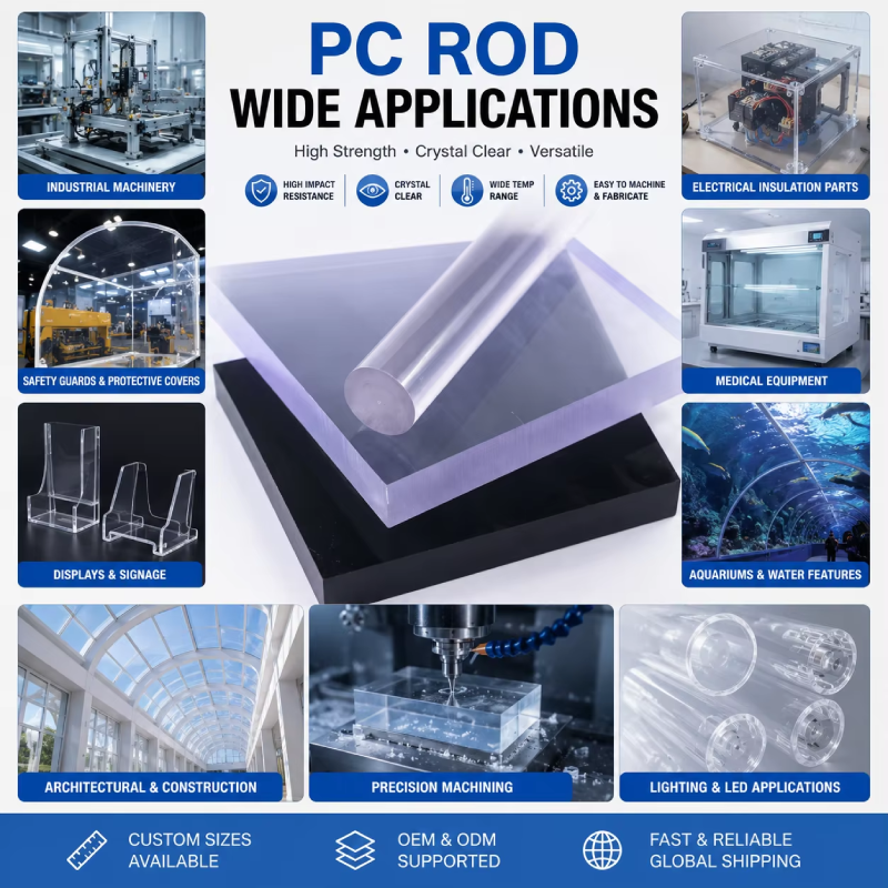 Polycarbonate Rod ǀ Clear Polycarbonate ǀ Durable, Machinability – Ø50 X 500MM