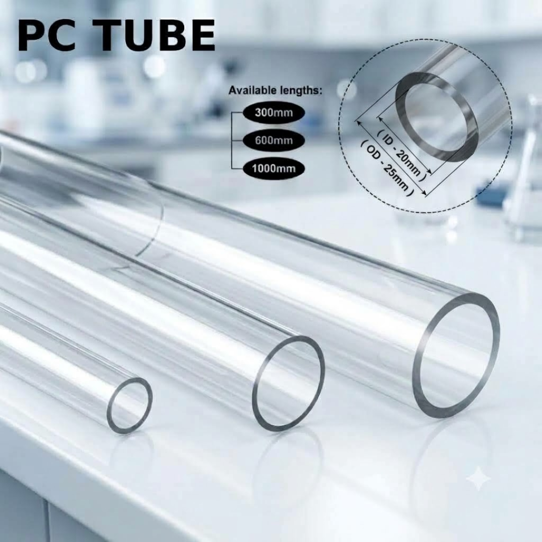 Polycarbonate Tube Ø25-(OD25-ID20MM) | High-impact transparent  |UV resistant  |Industrial & Scientific