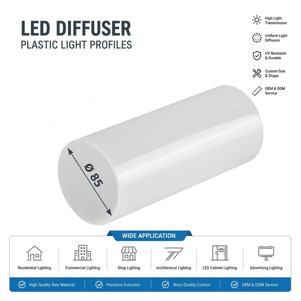 LED  Polycarbonate Tubes for LED & Architectural linear fixturesApplications