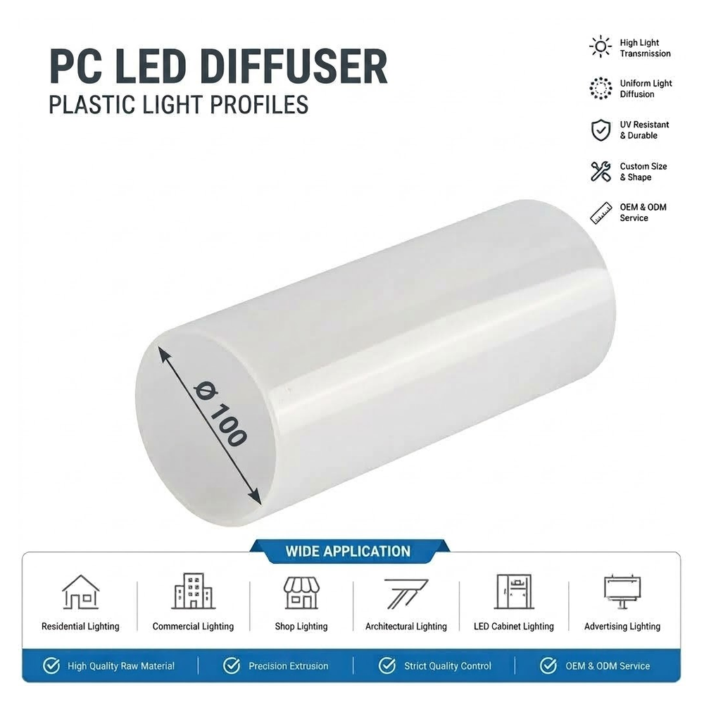LED  Polycarbonate Tubes for LED & Architectural linear fixturesApplications