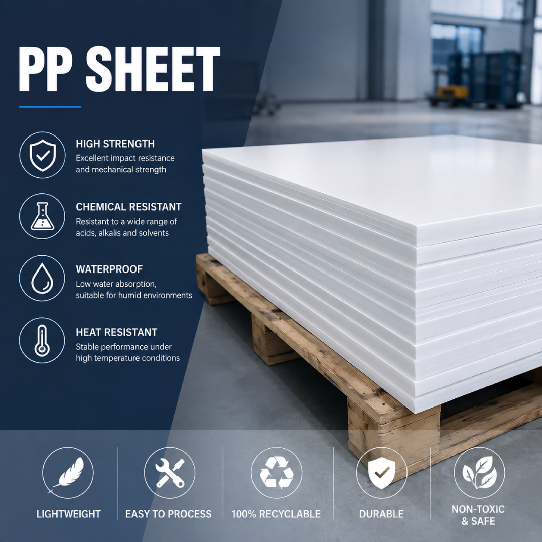 Polypropylene Sheet – PP Sheet | Cut TO Size | CNC MILLING -Chemical Resistance| WHITE RIGID PP-5MM
