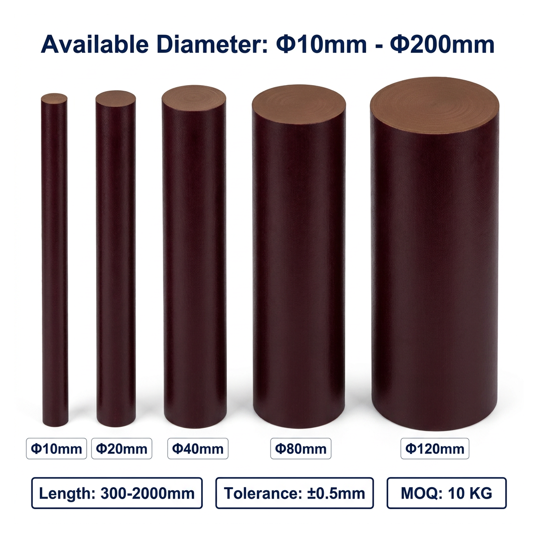 Machining Grade Hylam Rods | Wear-Resistant  |High-Temperature |Ø 20 MM