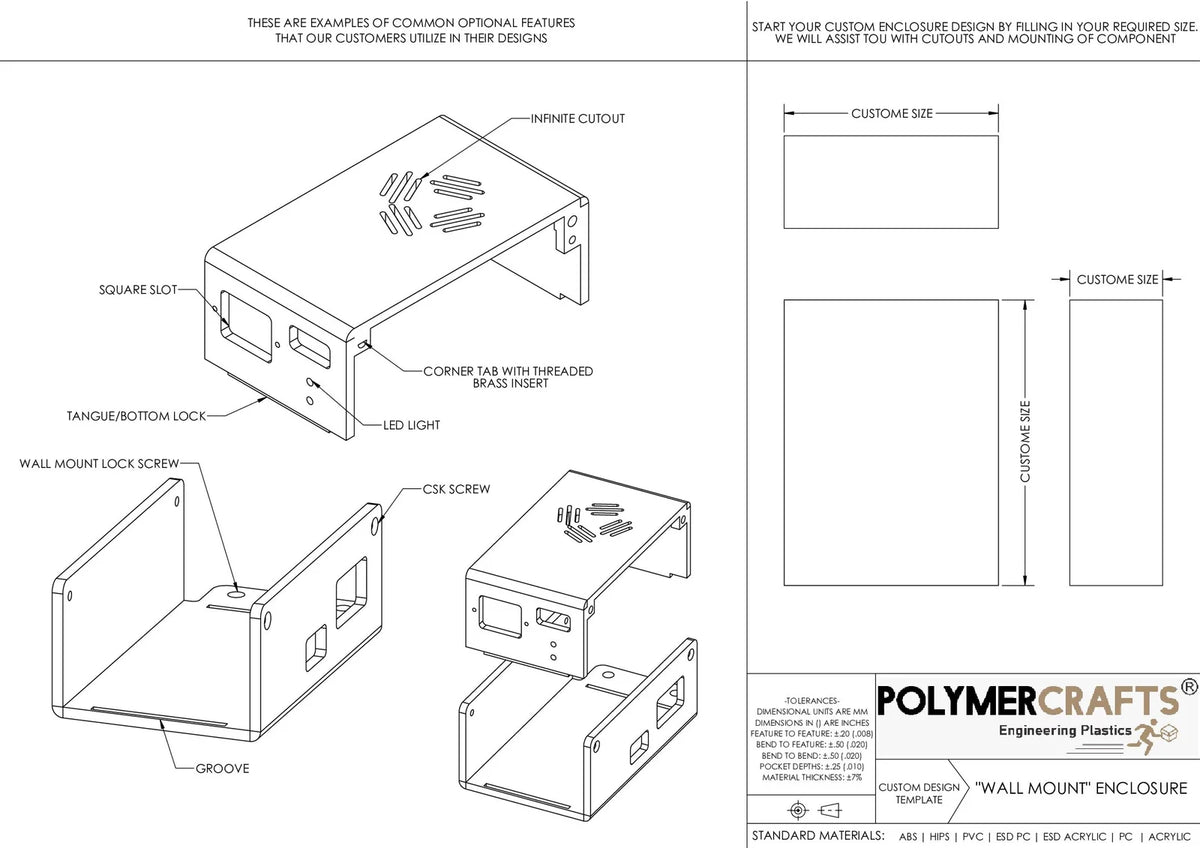 Premium Compact Plastic Electronic Enclosure Case with Ventilation Ports & Multi Interface Cutouts