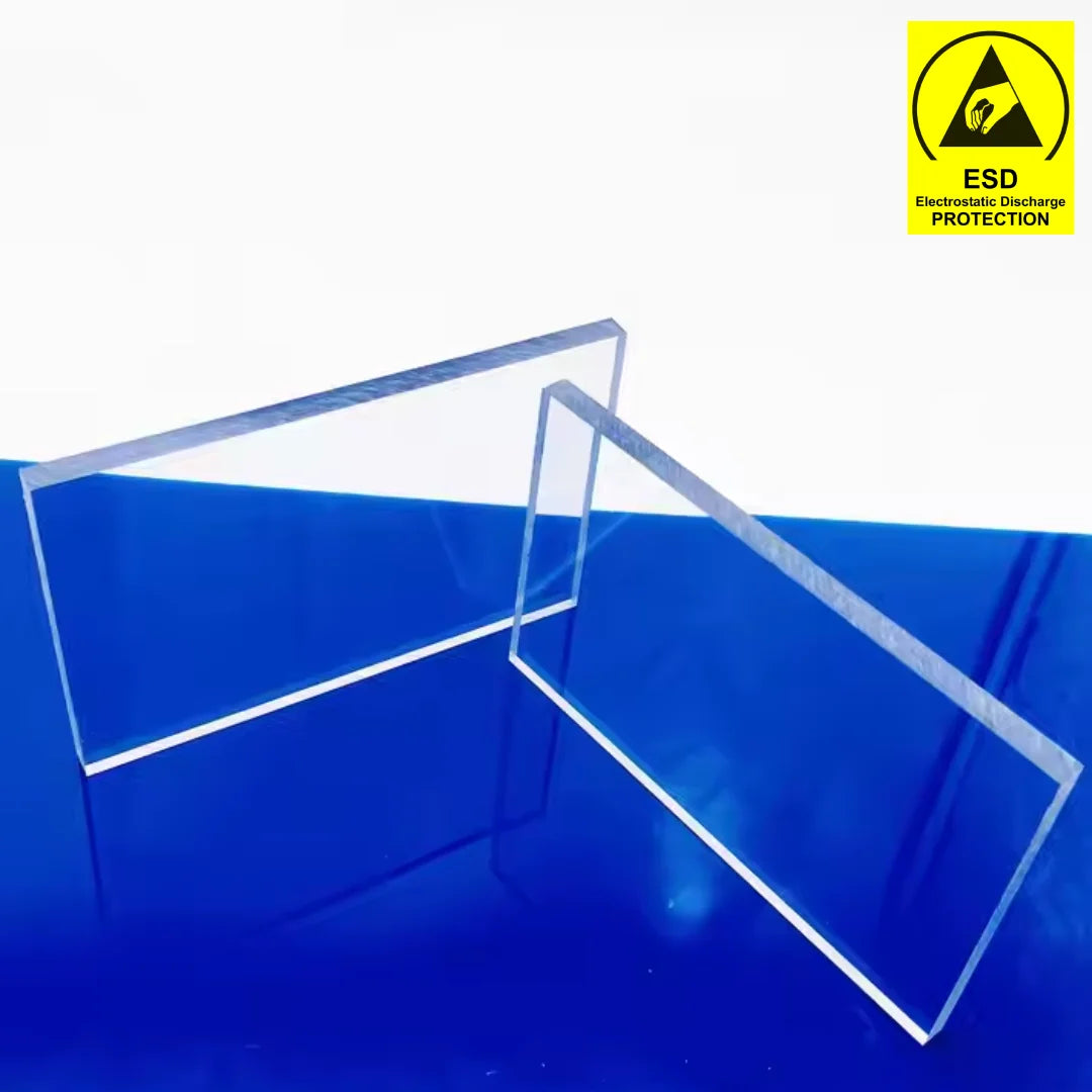 ESD Polycarbonate Sheet | Cut TO Size ǀ High Quality Antistatic Polycarbonate ǀ 5mm -12X12″ -Smoke Grey