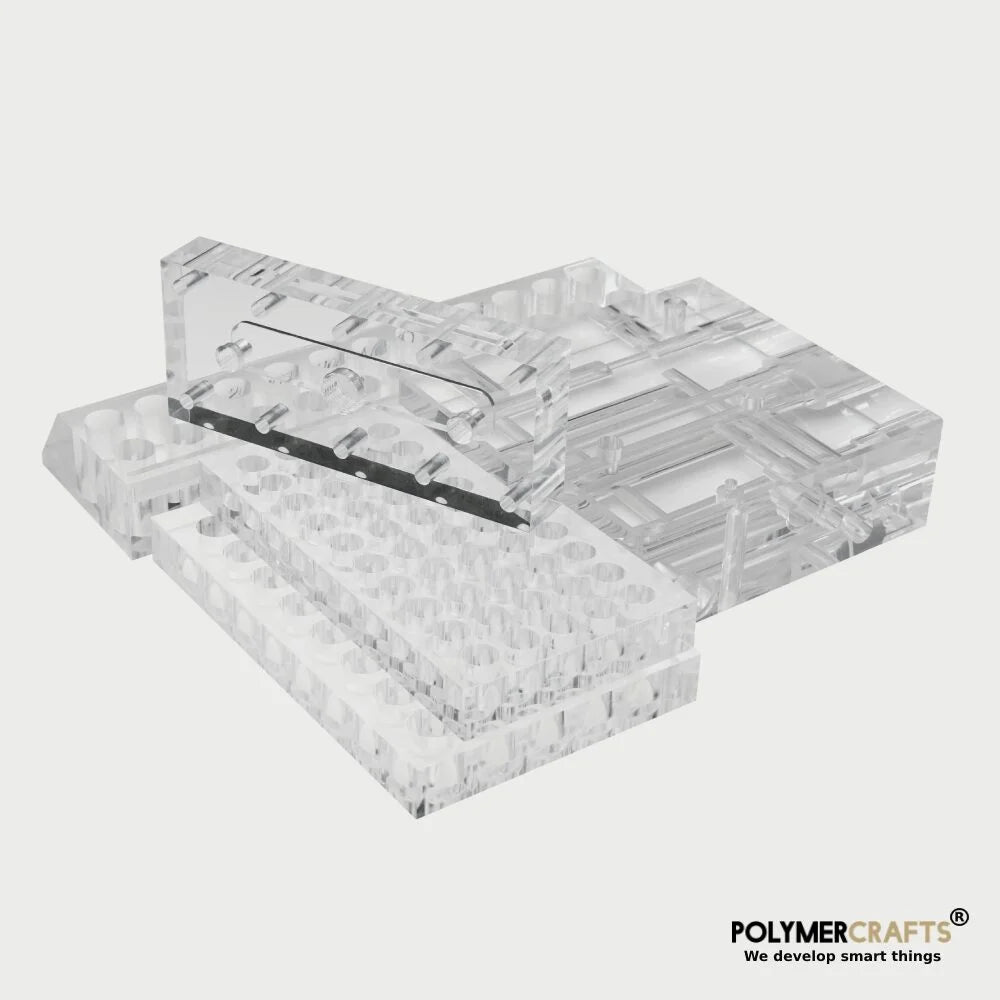 Acrylic Manifold CNC Routing Machined Acrylic Manifold Durable Plastic Block CNC Turning Acrylic Parts