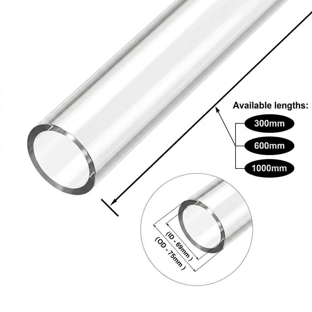 Clear Acrylic Tubes for Industrial, Display & Fabrication Applications