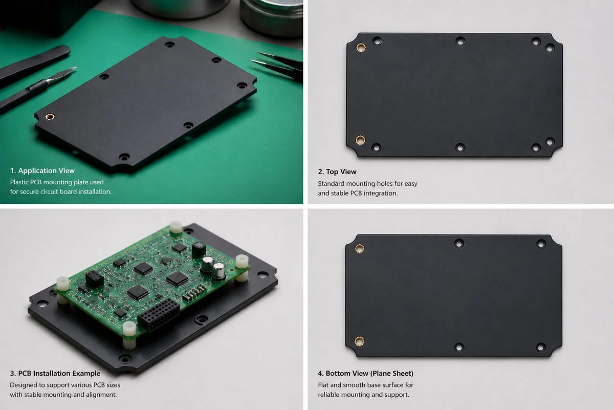 High-Performance Industrial PCB Mounting Plate (7.2 × 5.2 Inch) | ESD-Safe PCB Support Panel | Precision Electronic Enclosure Base Plate