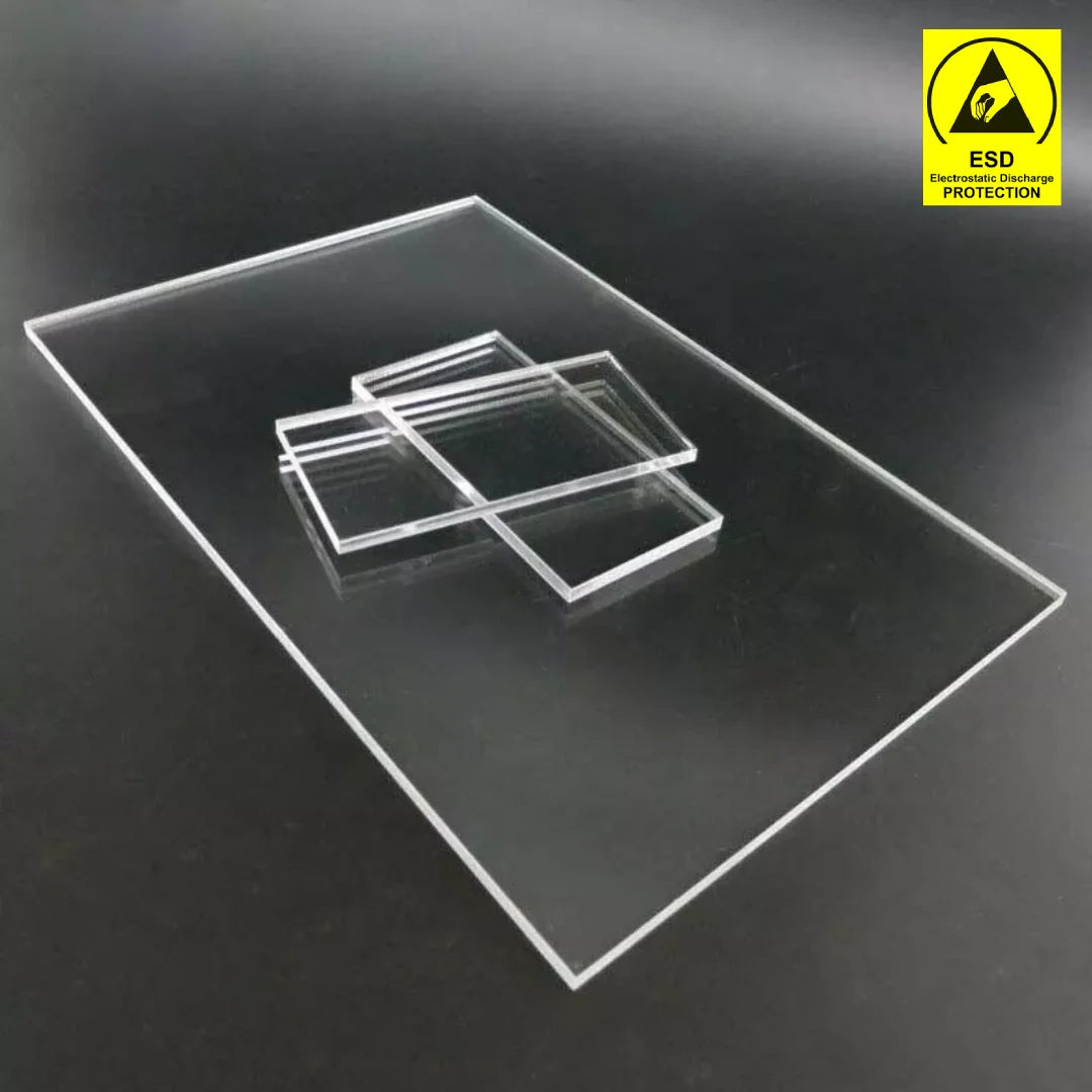 PMMA ESD Acrylic Sheet | Anti Static Acrylic Sheet | 3MM | Cut to Size | 12X18"