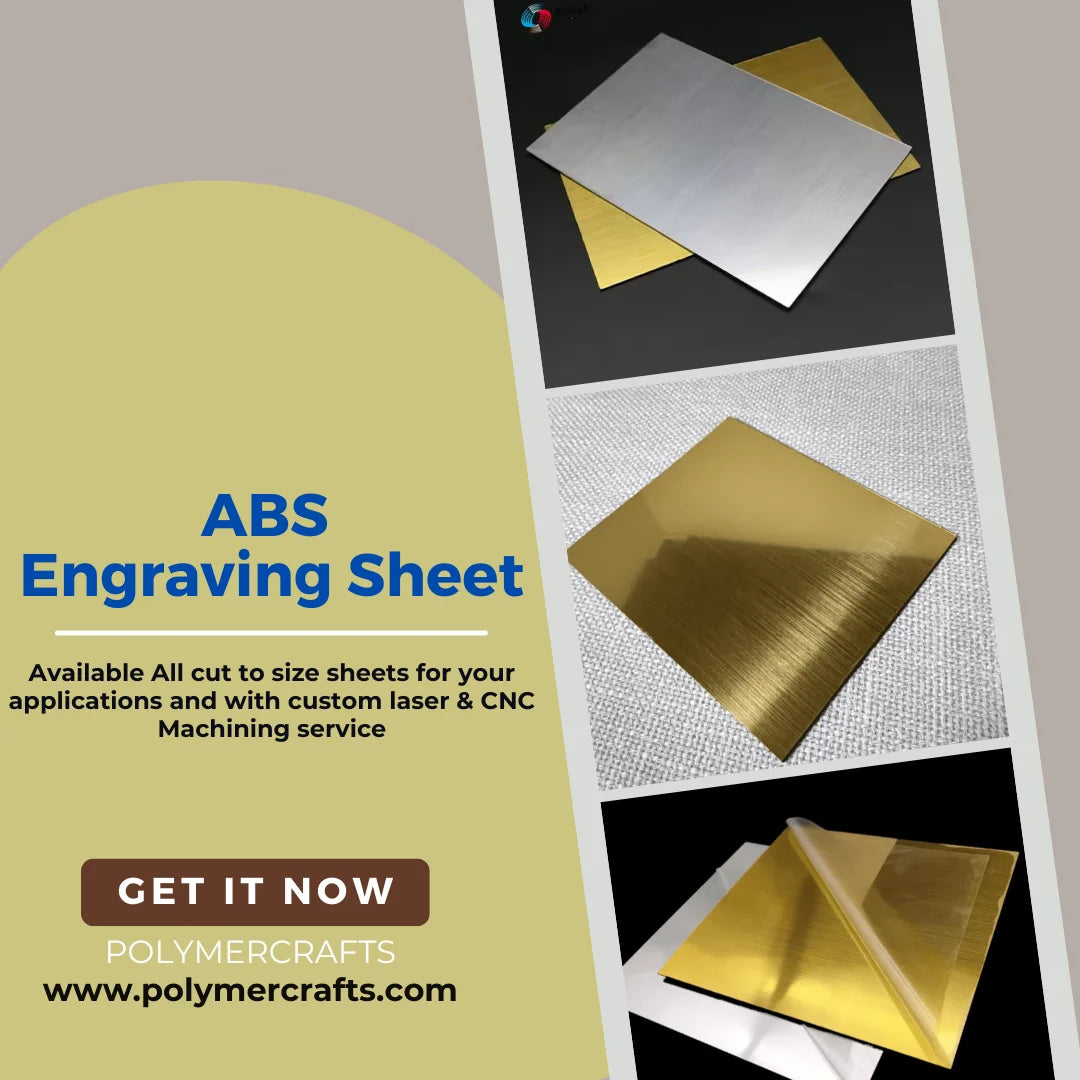 ABS Engraving Sheet | Gold Brush & Silver Brush | 2mm | Laser Engraving Sheet