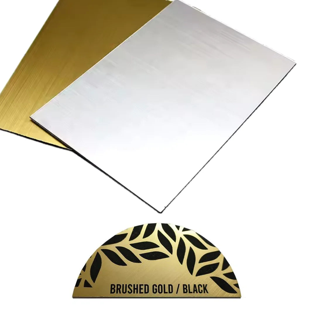 ABS Engraving Sheet | Gold Brush & Silver Brush | 2mm | Laser Engraving Sheet