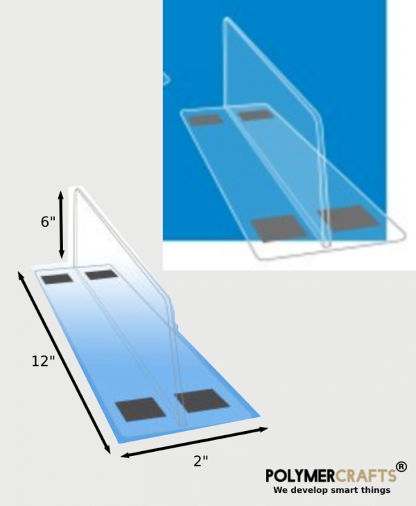 Acrylic Shelf Divider 10″ x 1″ Polymercarfts