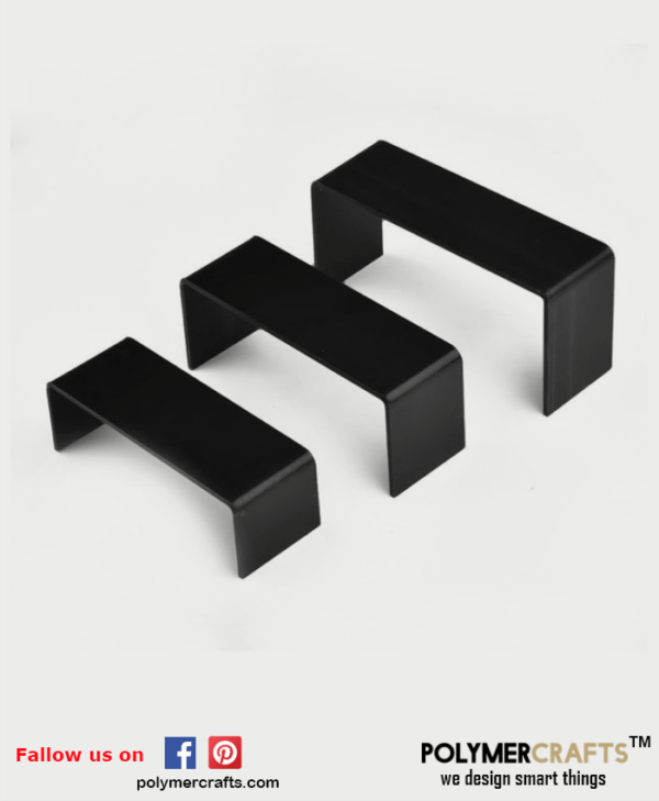 Tiny -Black Acrylic Display Riser Set