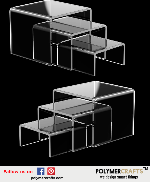 Acrylic U-Shaped Riser-Set -3X4X5"