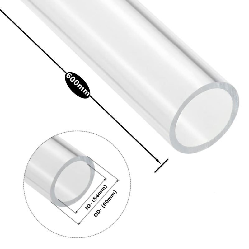 Clear acrylic tube