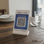 QR Code Display Stand-Detachable  | White | ABS QR Display Stand | For Office | Retail - 4X6 Inch. - Image 2