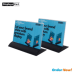 Double-Sided Acrylic Sign Holder A5 | Display Stand Paper Holder | Signage Holder | Tent Card Holder | landscape - Image 2