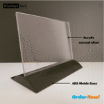 Double-Sided Acrylic Sign Holder A5 | Display Stand Paper Holder | Signage Holder | Tent Card Holder | landscape - Image 3