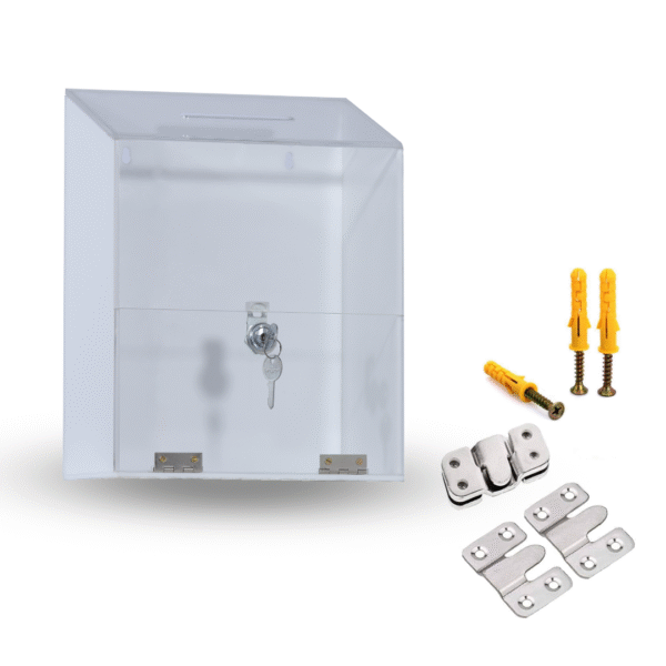 Acrylic Suggestion Box with Lock and Key | Best For Suggestion | Complaint | Donation | Table Top or Wall Mount. - Image 1