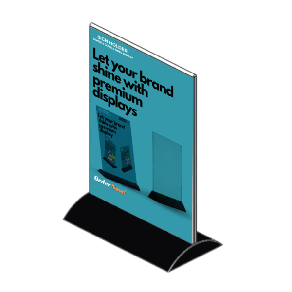 Double-Sided Acrylic Sign Holder A5 | Display Stand Paper Holder | Signage Holder | Tent Card Holder | Vertical Display Stand. - Image 3