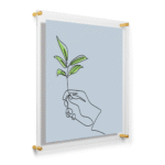 Acrylic wall mount stud frame | A3 Photo Frame With Hardware | Acrylic Sandwich Frame| Photo Size- 12x16 inch - Image 3