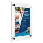 Acrylic wall mount stud frame | A3 Photo Frame With Hardware | Acrylic Sandwich Frame| Photo Size- 12x16 inch - Image 2