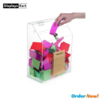 Acrylic Suggestion Box with Lock and Key | Best For Suggestion | Complaint | Donation | Table Top or Wall Mount | Size- 8x6x11 Inches - Image 2