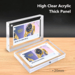 Acrylic Double Sided Magnetic Blocks Picture Frames | Clear Acrylic Photo Frame | Free Standing Frameless Desktop Display -6X8 inches. - Image 4
