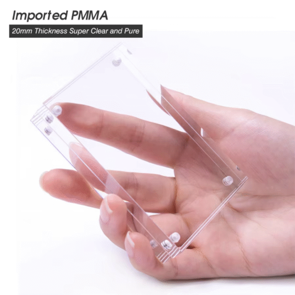 Acrylic Double Sided Magnetic Blocks Picture Frames | Clear Acrylic Photo Frame | Free Standing Frameless Desktop Display -6X8 inches. - Image 5