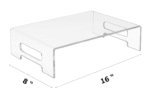 Acrylic Computer Monitor Riser | Stand Holder | Organizer for Table | Clear Desktop | Laptop | Printer | Accessories | Parts & Display. - Image 2